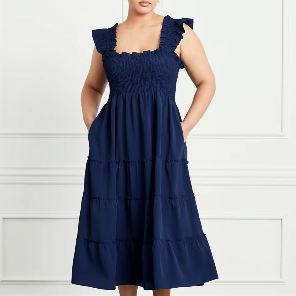 Hill House Navy Blue Smocked Dress